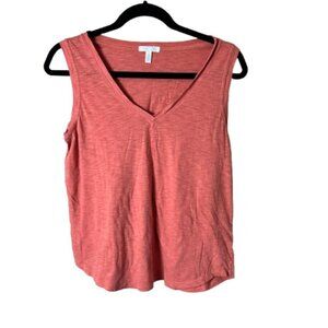 NORDSTROM Abound Orange V Neck T Shirt Tee Top Size Small